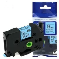 Brother Compatible Label TZE / AZE-521 Tape 9mm Black On Blue TZE521