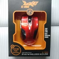 Mouse Wireless mouse tanpa kabel K-ONE K ONE E-1500 E1500 2.4 GHZ Mera