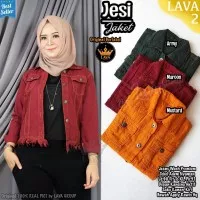 New Jesi Jacket Jeans Warna Jaket Wanita Terbaru Modis Kekinian Murah