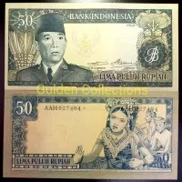 Uang Kuno 50 Rupiah Soekarno 1960 UNC