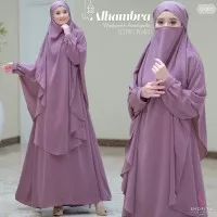 Alhambra Set Syar`i by Shofiya|Baju Gamis Wanita Set Syar`i Jumbo