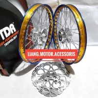 Sepaket Velg TDR Twotone 140 140 Ring 17 Tromol Jari - Jari Satria FU