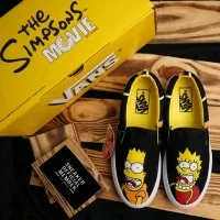 Sepatu Vans x The Simpsons Slip On LX "Bart & Lisa" White Black Yellow