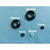 Grommet 22 mm untuk Pipa PVC 3/4 Inch - Warna Hitam