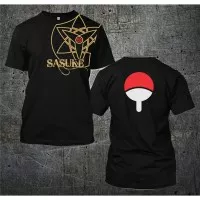 Kaos Anime - Naruto Logo Sharingan Sasuke