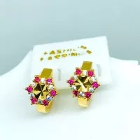 Anting wanita // anting permata warna //anting //perhiasan wanita 02