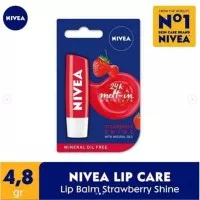 Nivea Lip Care Strawberry Shine Lip Balm 100% Original termurah