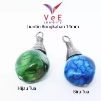 Liontin Batu Giok Bongkahan 14mm - VeE Liontin Wanita Pria Kesehatan