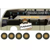 DIY Miniatur Bus Putera Mulya Double Decker Papercraft Skala 20