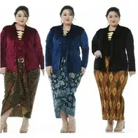 kebaya kutubaru bludru beludru polos ukuran jumbo murah