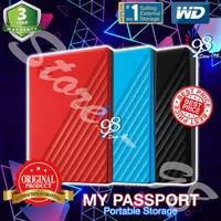 WD My Passport 2TB 2 TB - HD HDD Hardisk Eksternal External 2.5" - Hitam