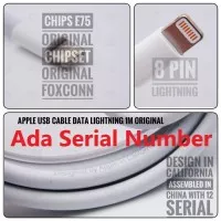 Kabel Ori 100% Apple iPhone iPad iPod Lightning Original Charger Data