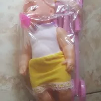 Mainan Baby Stroller + Boneka Bayi Boneka Girl My Baby Set