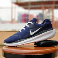 sepatu sport nike air acmi running navy white / sneakers lari pria