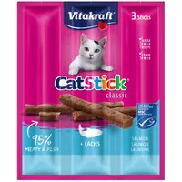 Vitakraft - Cat Stick Mini, Salmon & Trout, 3x6 g. Snacks untuk kucing