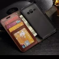 Leather Case flip Xperia XA1 dompet kulit sarung kulit