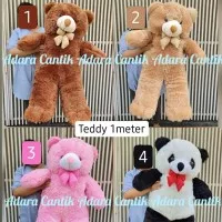 Boneka Jumbo Teddy Bear 1 Meter Cantik Imut Lucu Hadiah Kado Koleksi