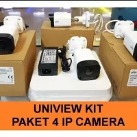 PAKET UNIVIEW 4 IP CAM / CCTV UNV KIT NVR POE 4CH 4 KAMERA 5 MP 1080P