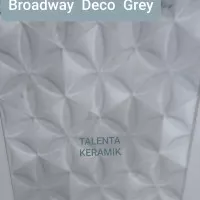 Keramik 30x60 Mulia Graphic Series Broadway Deco Grey Kw2 FREE ONGKIR