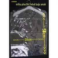 MIka Plastik Baju Anak/Plastik Cover Pelindung Baju Anak Uk 38X57cm