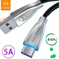 Mcdodo Kabel Charger USB Type C 1.5 Meter 5A QC4.0 - CA-5423 - Black