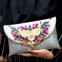 tas anyam batik bunga clutch wanita tas pesta oleh oleh jogja