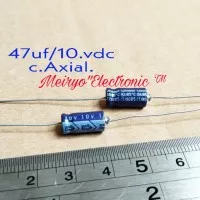 Capacitor ELCO Axial ( 47.Uf / 10 V Axial Capacitor. SAMHWA 85C )