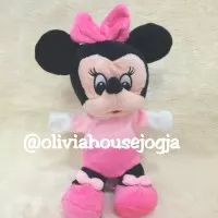 Boneka Tangan Hand Puppet Minnie Mouse pink disney Cute