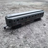 Mainan Miniatur Kereta Api Gerbong Penumpang Hijau Rail King 1:87