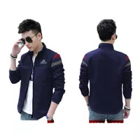 Jaket Pria Keren Adidas Warna Hitam dan Navy. Jaket Pria Murah