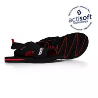 Torch Sandal Arrafa Actisoft - Black Red Free Multipurpose Pouch A4 - Merah, 41