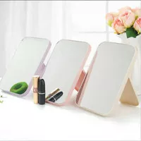 Kaca Rias Makeup Kreatif Cermin Lipat Persegi Portable Beauty Mirror-U - Abu-abu