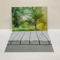 Alas Foto 3D Background Foto 3D A3 motif daylight forest kayu putih