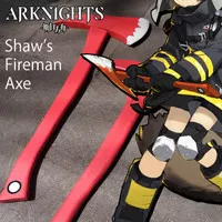 Fireman Axe Kapak Mainan Tumpul Busa Hati Arknights Cosplay Prop Shaw