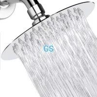 Wall Shower Stainles Bulat 8 inch - Shower Tembok - Shower Mandi
