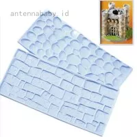 Cobble & Stone Brick Wall Grain Impression Mat Cake Emboss Fondant