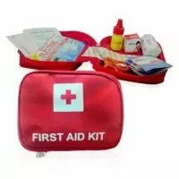 First Aid Kit/Kotak p3k ( betadine,gunting,kasa dll) Merah