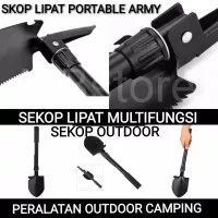 Sekop Lipat Portable Multifungsi I Skop Gergaji Cangkul Portable