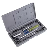 Kunci Pas 40 Pc Multipurpose Socket Wrench Set Ratchet -PH09