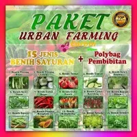 Paket Benih Sayuran Eceran 15 Jenis Bonus Polybag Pembibitan