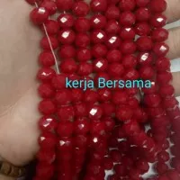 bahan ronce batu kristal merah marjan atau merah doff