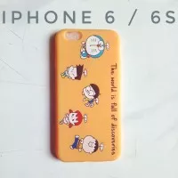 Casing iPhone 6 6s Doraemon Soft Case Emboss Yellow Kuning