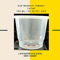 Cup Pudding + Tutup / Jelly / Cup Merpati / untuk150 ml / isi 25 pc