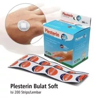 Plesterin bulat soft isi 200 pcs bening non woven steril lembut