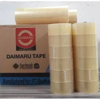 Lakban Daimaru Tape Isolasi Bening 2 inch x 90 Yard 1 Box (72 Roll)
