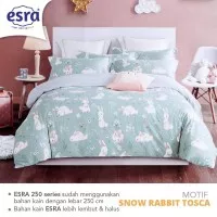 Kain Bahan Sprei Meteran Katun Esra Motif Snow Rabbit