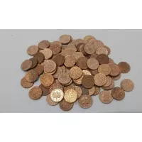 EKONOMIS Uang Kuno Koin 0,5 Sen 1/2 Cent Nederlandsch Indie 1945