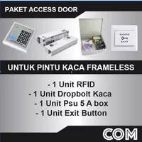 PAKET ACCESS CONTROL RFID ACCESS DOOR LOCK PINTU KACA FRAMELESS