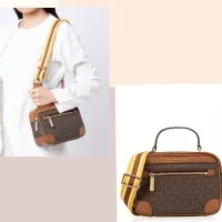 Michael Kors Travel Top Handle Camera Bag Brown Luggage