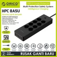 ORICO HPC-8A5U-EU Surge Protector Strip 8-Outlet with 5 USB SuperCharg